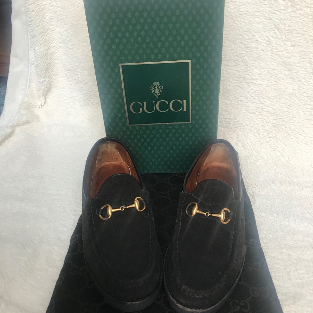 Gucci Women’s Horse-bit Suede loafers
